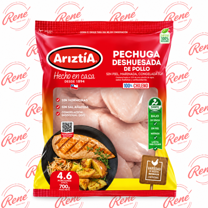 Pechuga deshuesada de pollo Ariztía 700 g